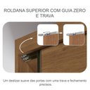 Ver imagem 7 de Guarda Roupa Solteiro Ambiente Dante 2 Portas Cumaru 25 Fendi com Espelho – Novo Horizonte