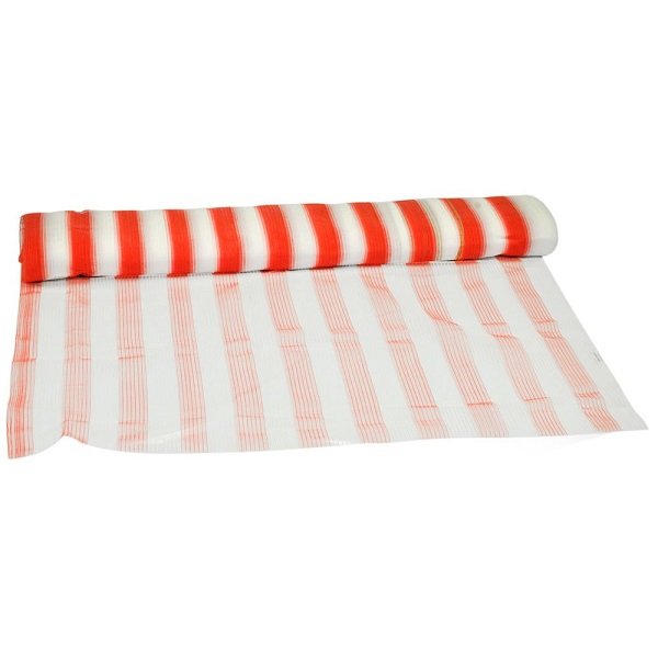 Tela Sinalização laranja e branca 1,2x50m Valeplast - 1