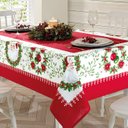 Ver imagem 2 de Toalha de Mesa Natal Retangular Estampada Athenas 6 Lugares - Dohler - Natal 91