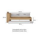 Ver imagem 7 de Bicama de Solteiro com Colchão Incluso Baú Embutido e Prateleira Multimóveis Mp4259 Rustic/branco