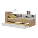 Ver imagem 2 de Bicama de Solteiro com Colchão Incluso Baú Embutido e Prateleira Multimóveis Mp4259 Rustic/branco