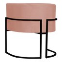 Ver imagem 2 de Poltrona Decorativa Sala de Estar Luana Base Preta Veludo Rosa - Montanaris Decor Md Montanaris Deco
