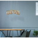 Ver imagem 2 de Pendente Bella Iluminação Asta Bolas Dourado 6 Lâmpadas