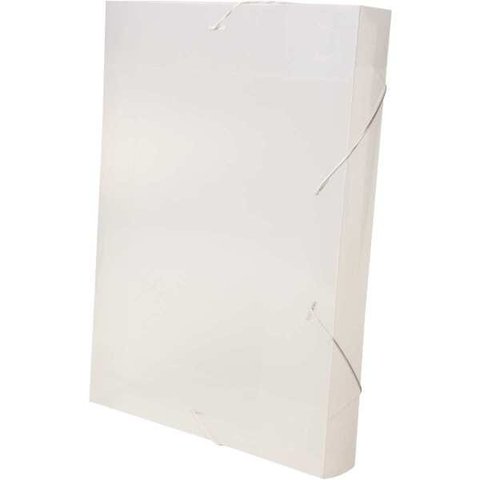 Pasta ABA Elastica Plastica Oficio 55MM Cristal Delloline