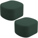 Ver imagem 1 de Kit 2 Puffs Decorativos Orgânico para Living Quarto 70cm Doha W01 Suede Verde Musgo - Lyam Decor