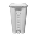 Ver imagem 3 de Lixeira Plástica Retangular Pedal 20 Litros Branca Jaguar