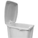 Ver imagem 4 de Lixeira Plástica Retangular Pedal 20 Litros Branca Jaguar