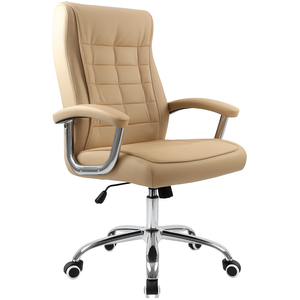 Cadeira de Escritório Presidente Molas Ensacadas Bege