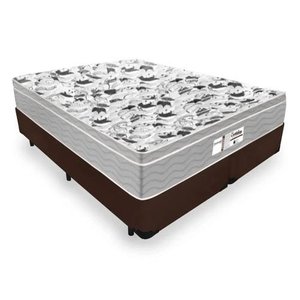 Box Cama Queen + Colchão de Molas Ensacadas Queen- Probel - Evolution 158x198x67cm - Marrom
