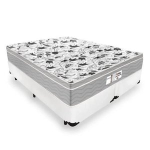 Colchão de Molas Ensacadas Queen- Probel - Evolution + Box Cama Queen 158x198x67cm - Branco