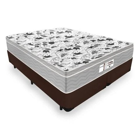 Colchão Queen de Molas Ensacadas - Probel - Evolution + Box Cama Queen 158x198x67cm - Marrom