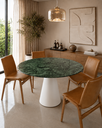 Ver imagem 3 de Mesa de Jantar Cone Branco - Redonda 107cm - Verde Guatemala