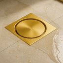 Ver imagem 1 de Ralo Click Banheiro Quadrado 10x10 Dourado Gold