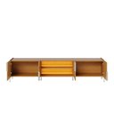 Ver imagem 5 de Rack Bancada Maggiore para TV 85" 240cm MDP com LED Off White Colibri Móveis