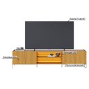 Ver imagem 4 de Rack Bancada Maggiore para TV 85" 240cm MDP com LED Off White Colibri Móveis