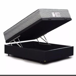 Colchão de Casal Molas Ensacadas - Probel - Evolution 138 + Cama Baú Casapreto