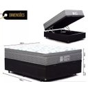 Ver imagem 7 de Cama Casal Baú + Colchão de Molas Ensacadas - Probel - Evolution 138cm - Marrom