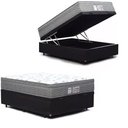 Ver imagem 1 de Colchão de Molas Ensacadas - Probel - Evolution + Cama Casal Baú 138cm -  Preto
