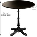 Ver imagem 4 de Base de Mesa Apus em Ferro Preto 75 Cm (alt) Tampo Mdp Redondo Preto 70 Cm (larg) X 2,5 Cm (alt)