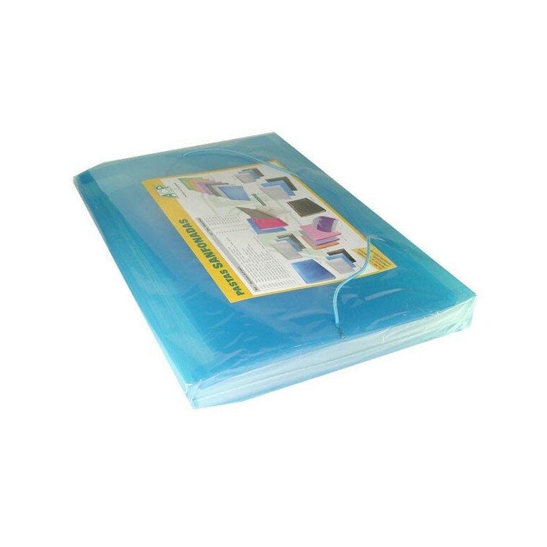 Pasta Sanfonada Plastica A4 12 Divisoes AZUL