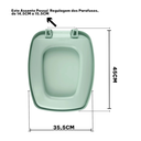 Ver imagem 3 de Assento Sanitário Almofadado Verde Água
