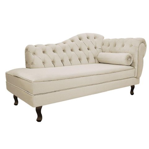 Diva Recamier Diana 185cm Lado Esquerdo Corano - Doce Sonho Móveis Cor Bege