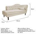 Ver imagem 2 de Diva Recamier Diana 185cm Lado Esquerdo Corano - Doce Sonho Móveis Cor Bege