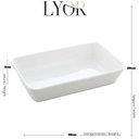 Ver imagem 6 de Kit 5 Travessas Assadeiras de Porcelana Branca 1,5l Refratários 30x20cm Buffet Restaurante