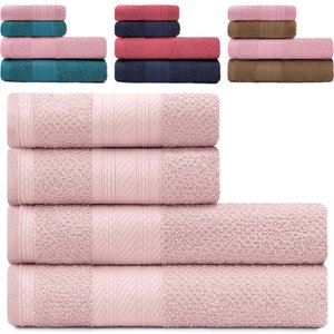 Jogo de Toalhas 4 Peças - Banho + Rosto 100 Algodão Empire Karsten - Emcompre