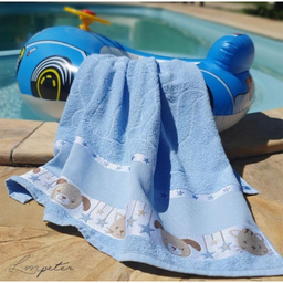 Toalha Banho Infantil Macia Kids Ponto Cruz 75x110cm:Branco - 2