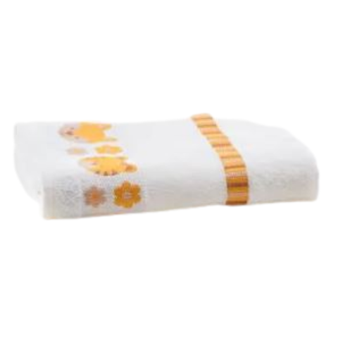 Toalha Banho Infantil Macia Kids Ponto Cruz 75x110cm:Branco