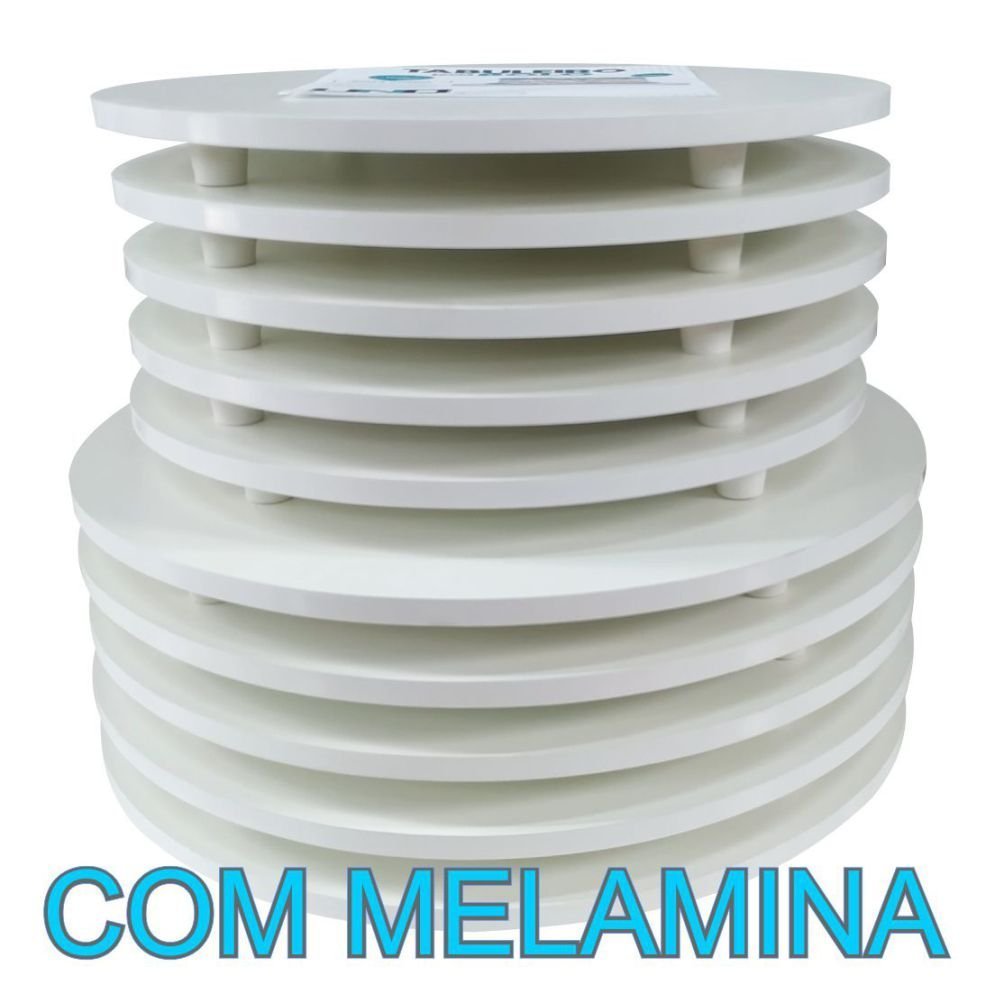 Tabuleiro Tábua Em Mdf Branco 9mm Quadrado Para Bolo Tortas Kit 3