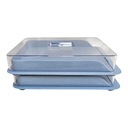 Ver imagem 1 de Kit 02 Porta Frios Organizador Geladeira Acrílico e Plástico Cor:azul