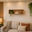 Ver mais imagens de Nicho de Parede MDF 80cm Decorativo Sala Quarto Marrom