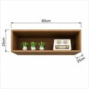 Ver imagem 3 de Nicho de Parede MDF 80cm Decorativo Sala Quarto Marrom