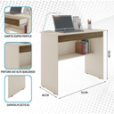 Ver imagem 2 de Mesa de Escritório com 01 Gaveta para Notebook e Computador Vitória - Off e Freijó