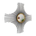 Ver imagem 2 de Espelho decorativo de parede redondo com moldura palitada Cometa Preto