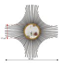 Ver imagem 4 de Espelho decorativo de parede redondo com moldura palitada Cometa Preto