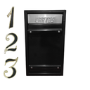 Ver imagem 1 de Caixa Correio Carta Grade/embutir Aço Preta+3 Números Pl Colonial