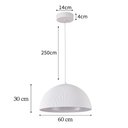 Ver imagem 2 de Lustre Pendente Caneli 90043 LED Embutido 2696 Lúmens Branco Nordecor Iluminação Bivolt