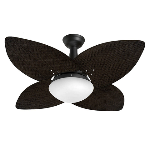 Ventilador de Teto Jet Aspen Venti-delta Preto 4Pás Rattan Tabaco 110V