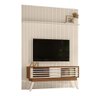 Rack com Painel Frizz New Premium Natualle/off White - Madetec Móveis - 2