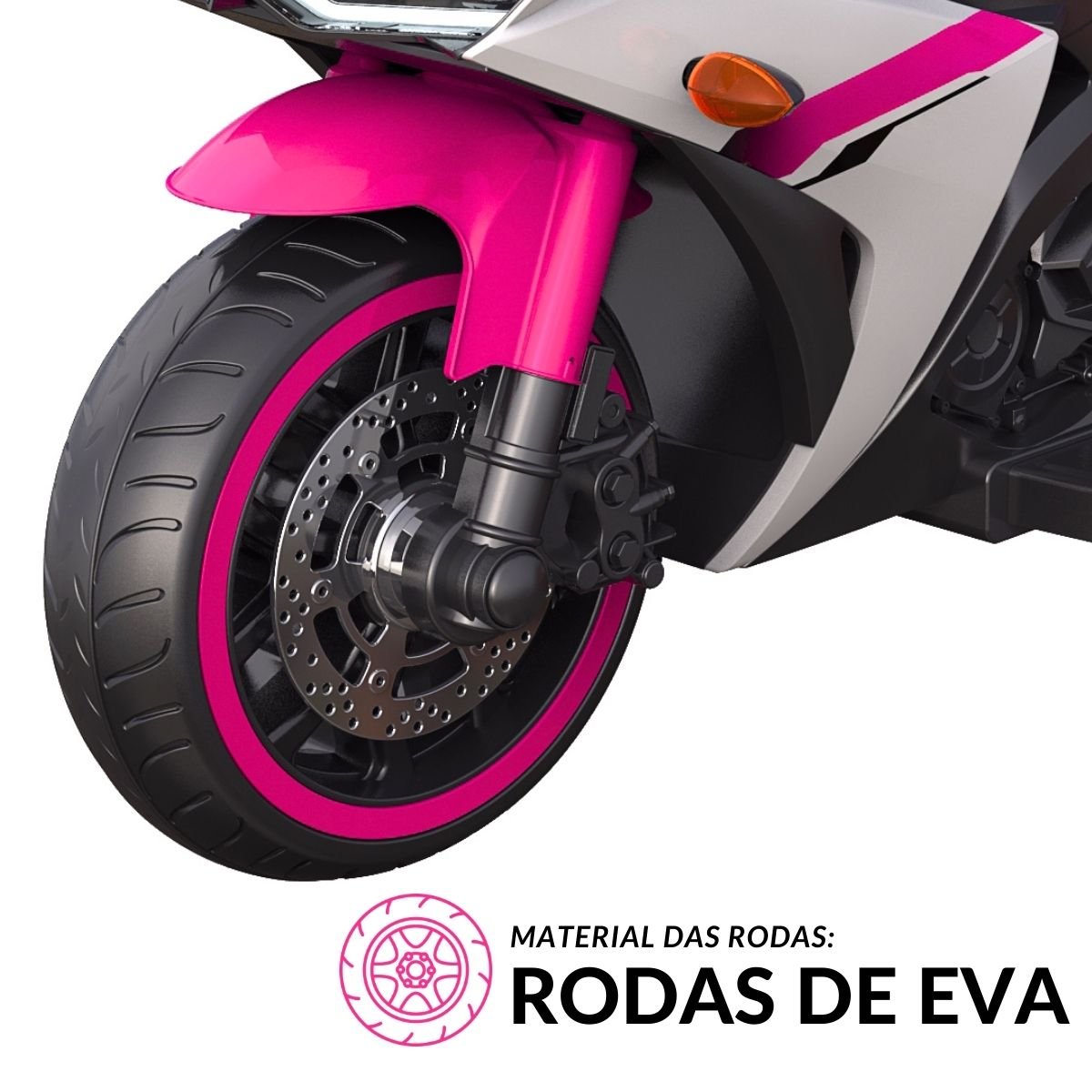 Mini Moto Motinha Elétrica Infantil 12v Roda Eva Som Farol Led Brinqway Bw300 - 6