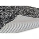 Ver imagem 7 de Tapete Passadeira Emborrachada Pvc Antiderrapante 0,65x4,00m Textura Branco Preto