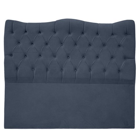 Cabeceira Dubai 100cm Suede - Renascer Decor:azul Marinho