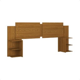 Mesa Cabeceira Extensível Cama Solteiro Casal Queen King Box:freijó-freijó/offwhite - 8