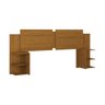 Mesa Cabeceira Extensível Cama Solteiro Casal Queen King Box:freijó-freijó/offwhite - 8