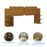 Mesa Cabeceira Extensível Cama Solteiro Casal Queen King Box:freijó-freijó/offwhite - 14
