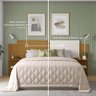 Mesa Cabeceira Extensível Cama Solteiro Casal Queen King Box:freijó-freijó/offwhite - 11