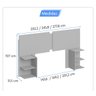 Mesa Cabeceira Extensível Cama Solteiro Casal Queen King Box:freijó-freijó/offwhite - 15